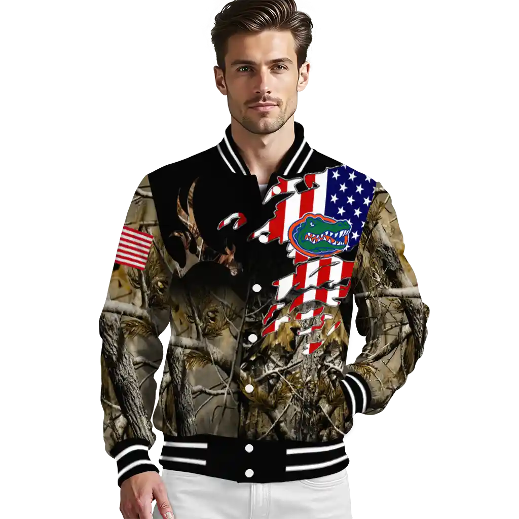 personalized florida gators patriot deer camouflage varsity jacket high quality personalized florida gators patriot deer camouflage varsity jacket high quality
