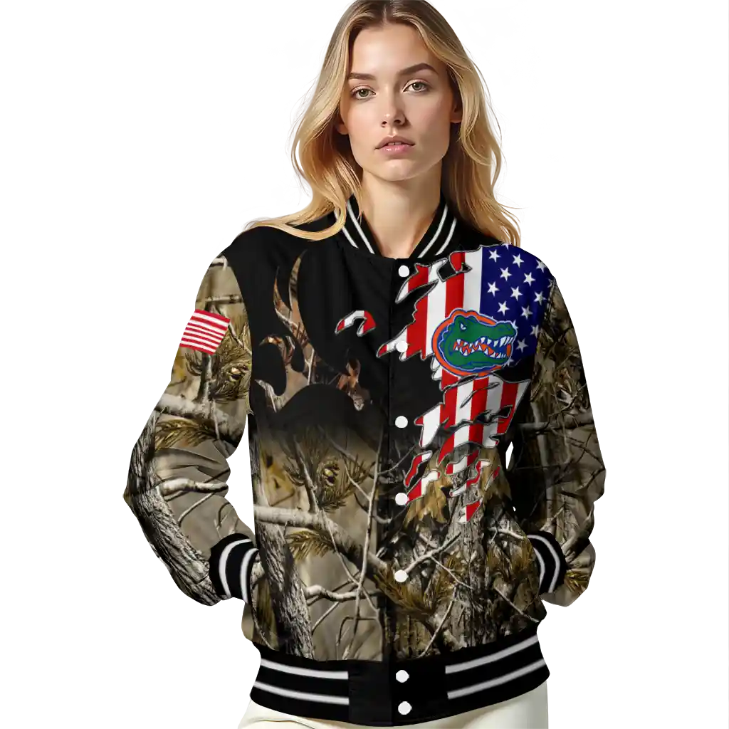 personalized florida gators patriot deer camouflage varsity jacket latest model personalized florida gators patriot deer camouflage varsity jacket latest model