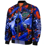 personalized florida gators skull horde blue bomber jacket best selling