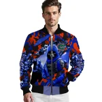 personalized florida gators skull horde blue bomber jacket best selling