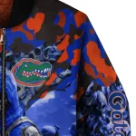 personalized florida gators skull horde blue bomber jacket best selling