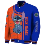 personalized florida gators stitch laughing blue varsity jacket best selling