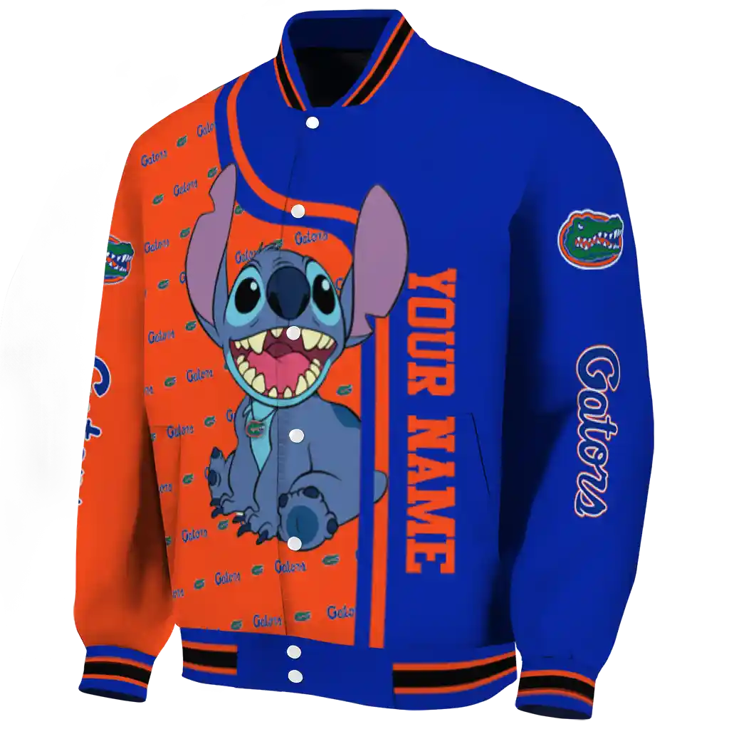 personalized florida gators stitch laughing blue varsity jacket best selling personalized florida gators stitch laughing blue varsity jacket best selling