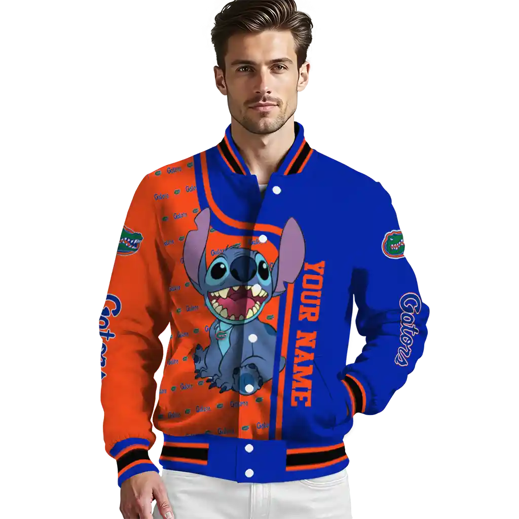 personalized florida gators stitch laughing blue varsity jacket high quality personalized florida gators stitch laughing blue varsity jacket high quality