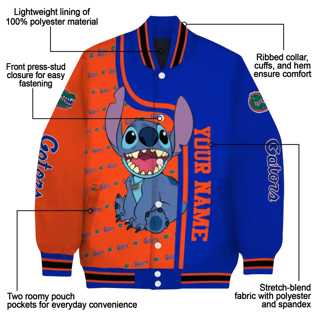 personalized florida gators stitch laughing blue varsity jacket new arrival personalized florida gators stitch laughing blue varsity jacket new arrival