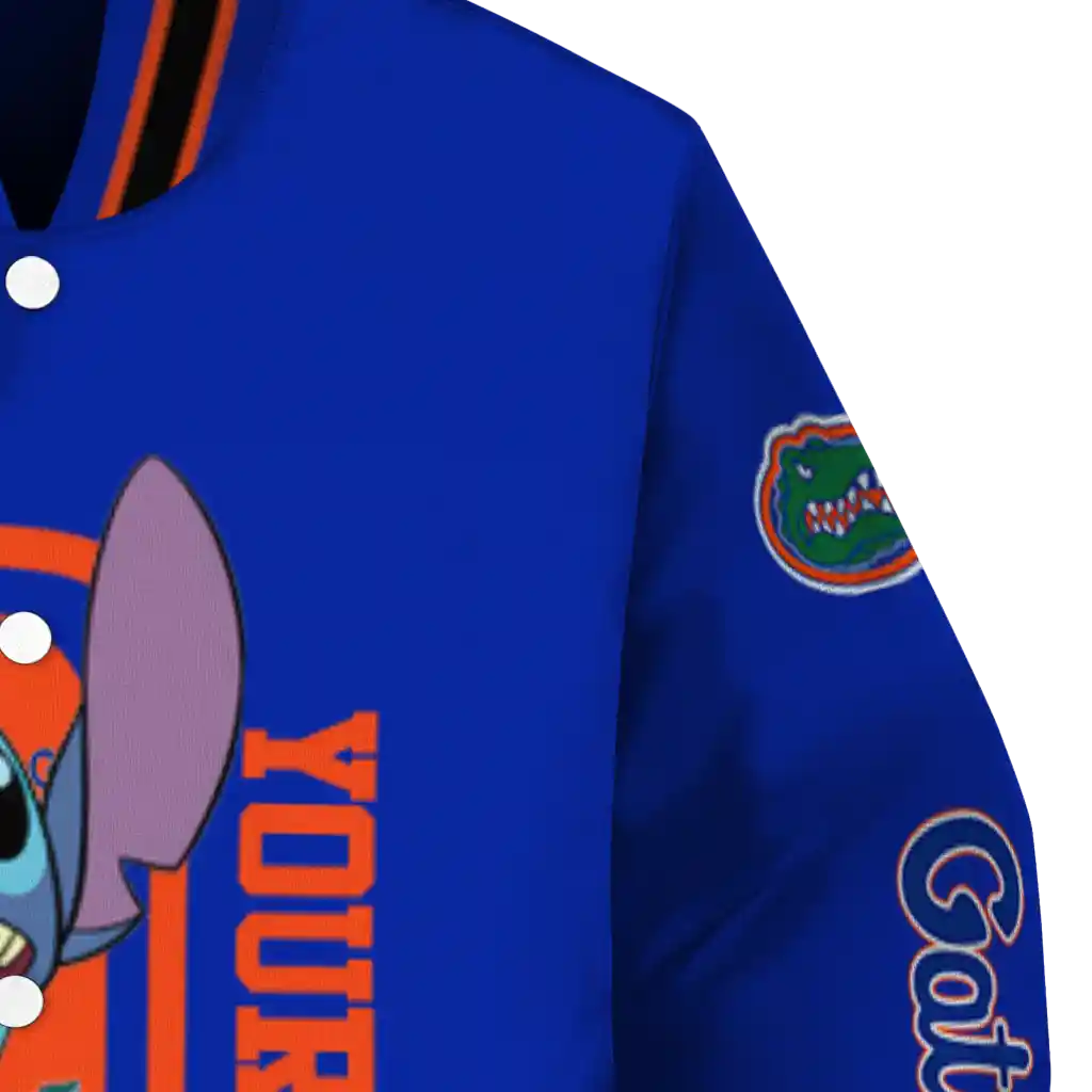 personalized florida gators stitch laughing blue varsity jacket premium grade personalized florida gators stitch laughing blue varsity jacket premium grade
