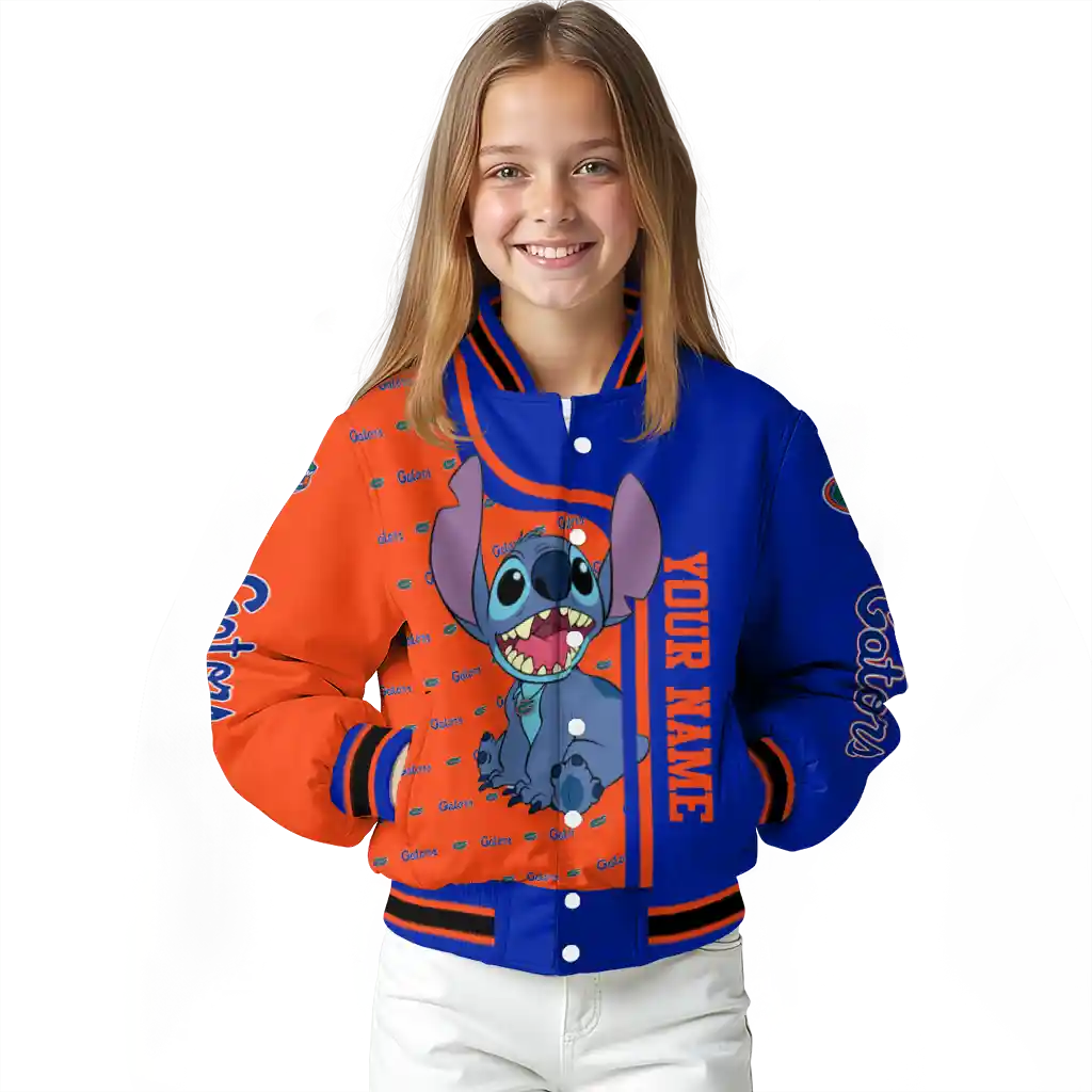 personalized florida gators stitch laughing blue varsity jacket top rated personalized florida gators stitch laughing blue varsity jacket top rated