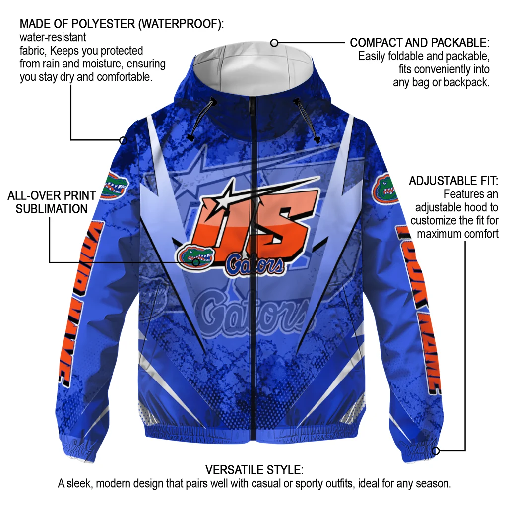 personalized florida gators us rock star blue windbreaker jacket new arrival personalized florida gators us rock star blue windbreaker jacket new arrival