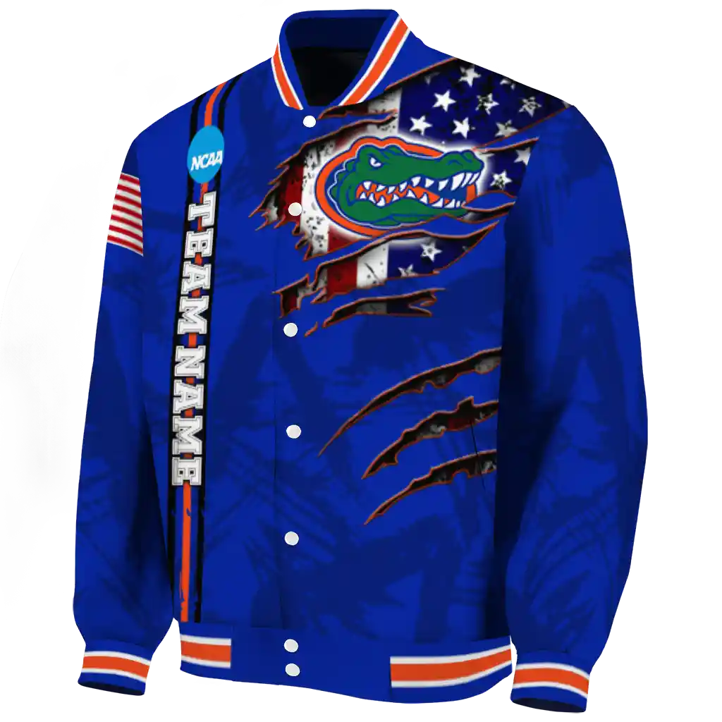 personalized florida gators usa flag claws blue varsity jacket best selling personalized florida gators usa flag claws blue varsity jacket best selling