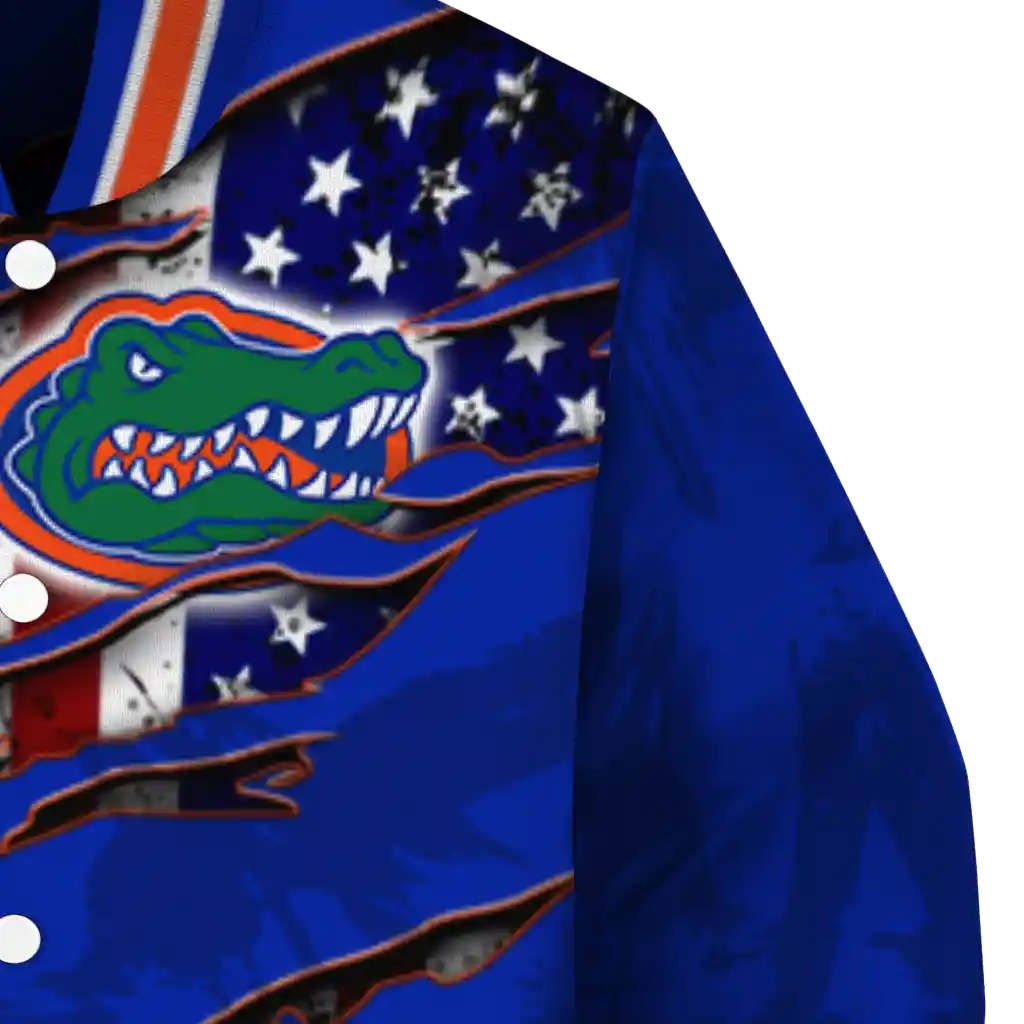 personalized florida gators usa flag claws blue varsity jacket premium grade personalized florida gators usa flag claws blue varsity jacket premium grade