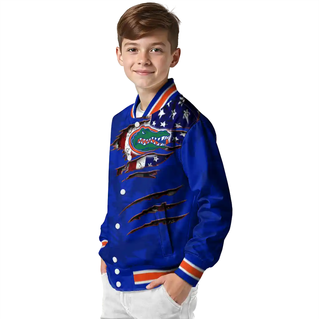 personalized florida gators usa flag claws blue varsity jacket trendy personalized florida gators usa flag claws blue varsity jacket trendy
