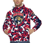 personalized florida panthers camouflage mashup red windbreaker jacket best selling