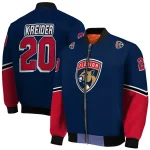 personalized florida panthers chevron style red bomber jacket best selling