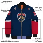 personalized florida panthers chevron style red bomber jacket best selling