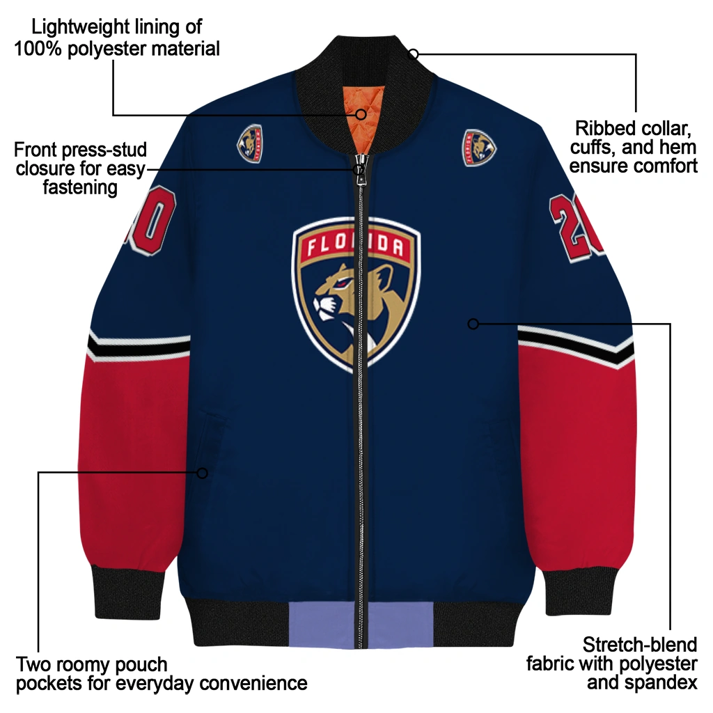 personalized florida panthers chevron style red bomber jacket new arrival personalized florida panthers chevron style red bomber jacket new arrival