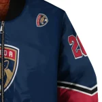 personalized florida panthers chevron style red bomber jacket best selling