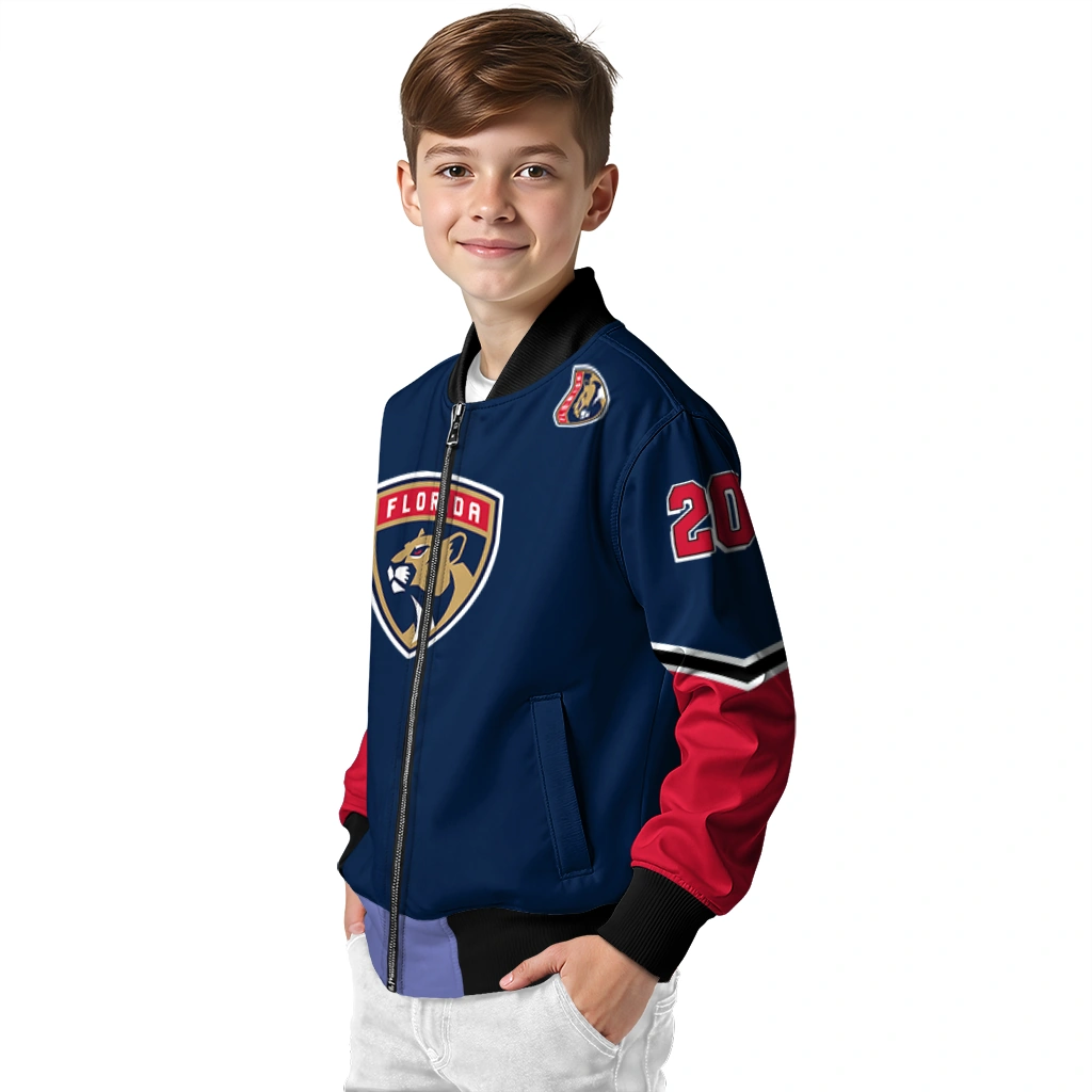 personalized florida panthers chevron style red bomber jacket trendy personalized florida panthers chevron style red bomber jacket trendy