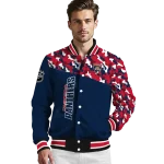 personalized florida panthers flag scratch effect red varsity jacket best selling