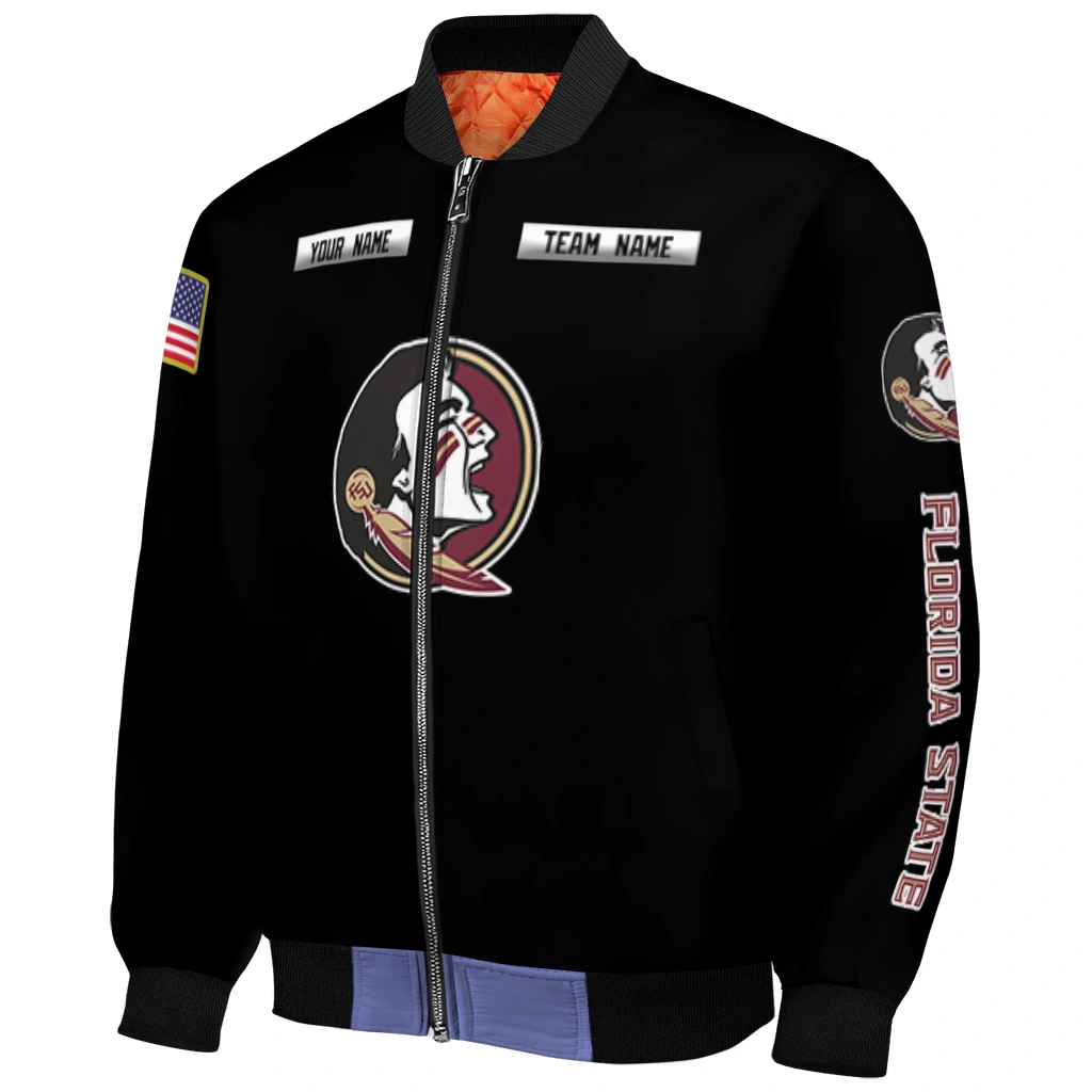 personalized florida state seminoles american flag skull black bomber jacket fashion forward personalized florida state seminoles american flag skull black bomber jacket fashion forward