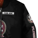 personalized florida state seminoles american flag skull black bomber jacket best selling