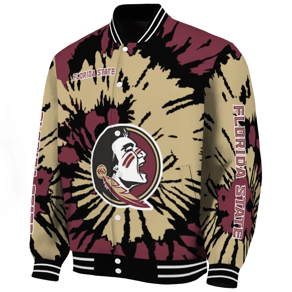 personalized florida state seminoles burst splatter garnet varsity jacket best selling personalized florida state seminoles burst splatter garnet varsity jacket best selling