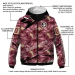 personalized florida state seminoles shark art garnet windbreaker jacket best selling
