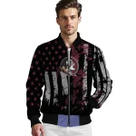 personalized florida state seminoles star stripes garnet black bomber jacket best selling