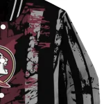personalized florida state seminoles star stripes garnet black varsity jacket best selling