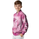 personalized fresno state bulldogs pink tie dye pink varsity jacket best selling