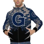 personalized georgetown hoyas brick motion blue black windbreaker jacket best selling