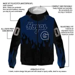 personalized georgetown hoyas flame trim blue black windbreaker jacket best selling