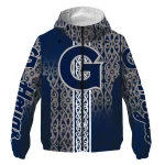 personalized georgetown hoyas tribal swirls blue windbreaker jacket best selling