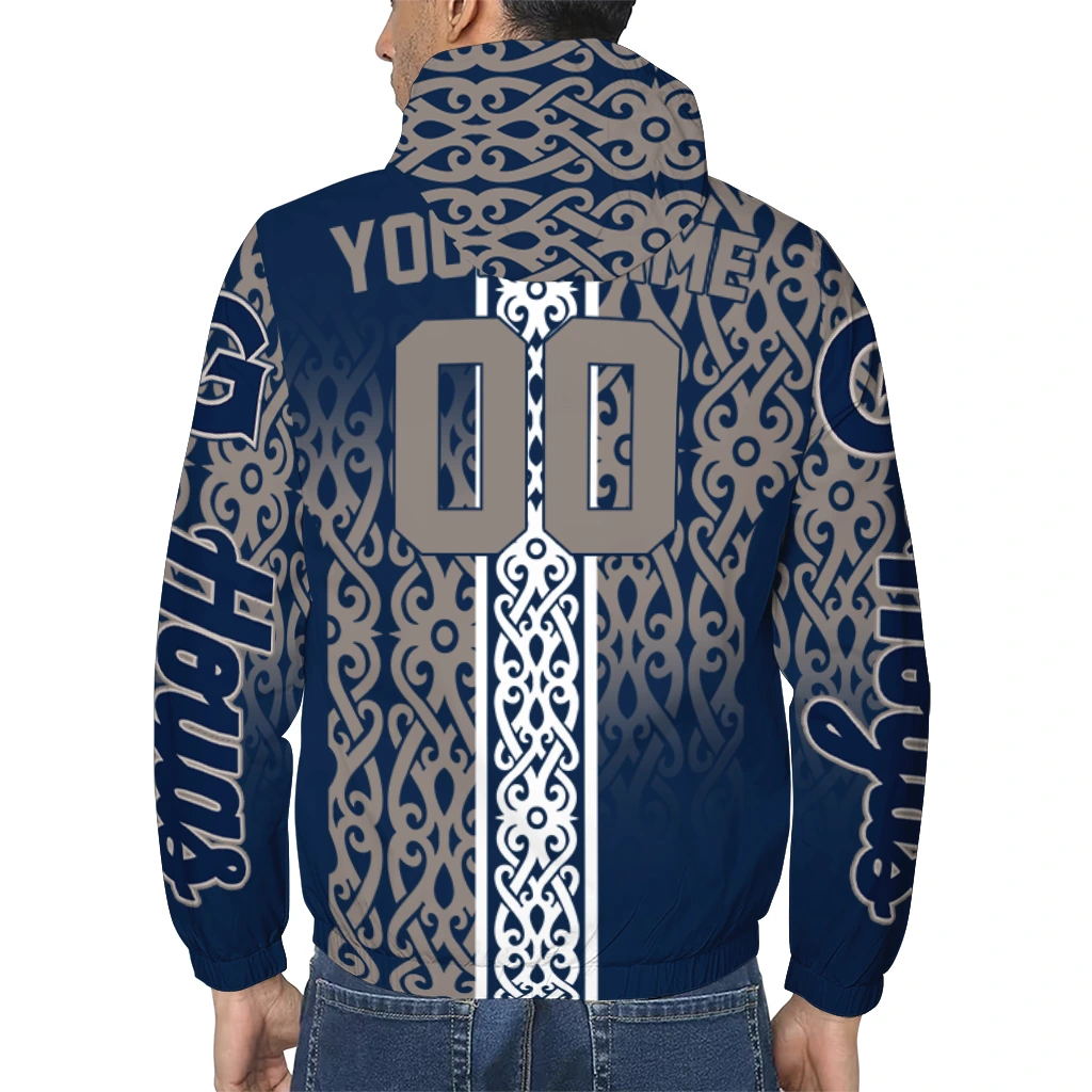personalized georgetown hoyas tribal swirls blue windbreaker jacket trendy personalized georgetown hoyas tribal swirls blue windbreaker jacket trendy