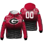 personalized georgia bulldogs pattern layers red windbreaker jacket best selling