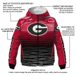 personalized georgia bulldogs pattern layers red windbreaker jacket best selling