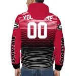 personalized georgia bulldogs pattern layers red windbreaker jacket best selling