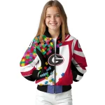 personalized georgia bulldogs stars and stripes slashes red bomber jacket best selling