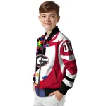 personalized georgia bulldogs stars and stripes slashes red bomber jacket best selling