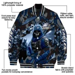 personalized georgia southern eagles skull horde blue varsity jacket best selling