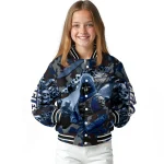 personalized georgia southern eagles skull horde blue varsity jacket best selling