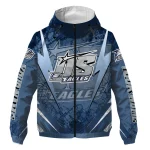 personalized georgia southern eagles us rock star blue windbreaker jacket best selling