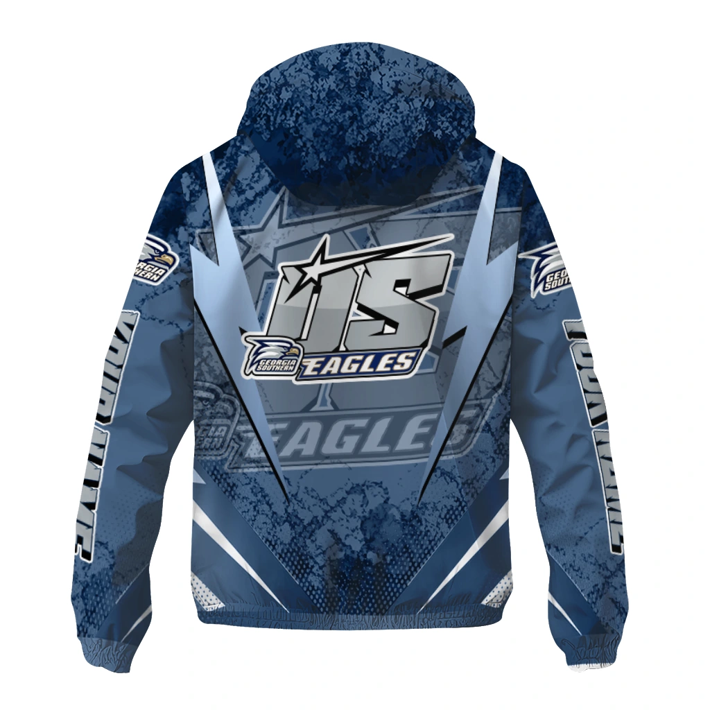 personalized georgia southern eagles us rock star blue windbreaker jacket fashion forward personalized georgia southern eagles us rock star blue windbreaker jacket fashion forward
