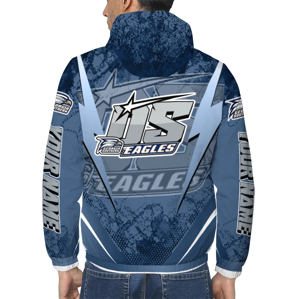 personalized georgia southern eagles us rock star blue windbreaker jacket trendy personalized georgia southern eagles us rock star blue windbreaker jacket trendy