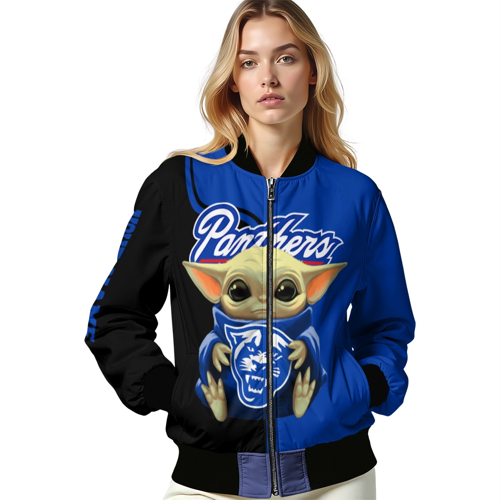 personalized georgia state panthers adorable yoda blue black bomber jacket latest model personalized georgia state panthers adorable yoda blue black bomber jacket latest model