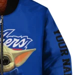 personalized georgia state panthers adorable yoda blue black bomber jacket best selling