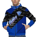 personalized georgia state panthers arrow matrix blue black windbreaker jacket best selling