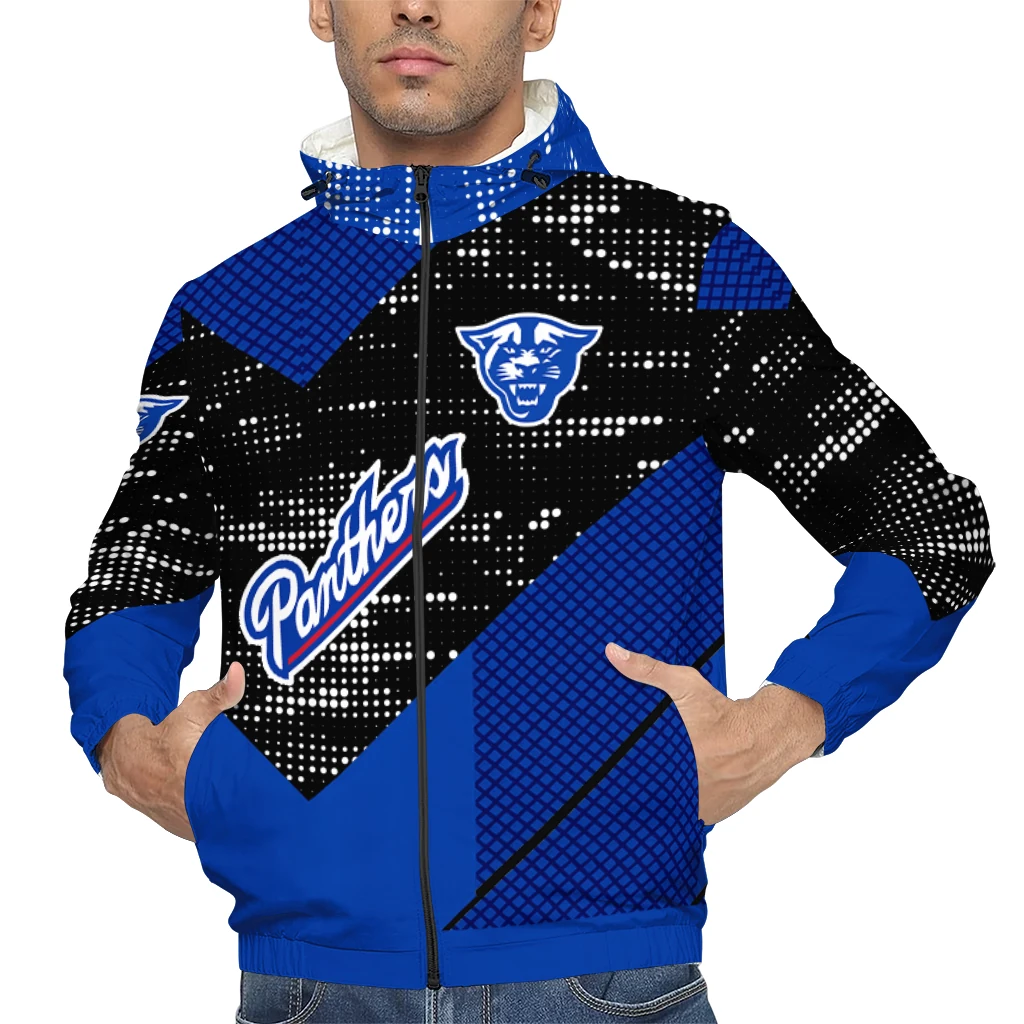 personalized georgia state panthers arrow matrix blue black windbreaker jacket top rated personalized georgia state panthers arrow matrix blue black windbreaker jacket top rated