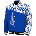 personalized georgia state panthers camouflage splash blue varsity jacket best selling