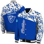 personalized georgia state panthers camouflage splash blue varsity jacket best selling