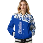 personalized georgia state panthers camouflage splash blue varsity jacket best selling